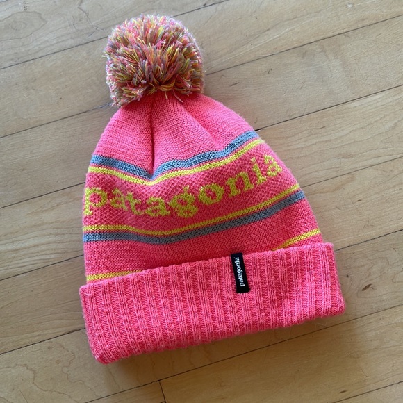 Patagonia Hot Pink Toque with Pom Pom - Picture 2 of 3